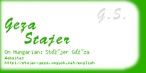 geza stajer business card